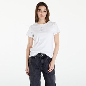 Tričko Calvin Klein Jeans Woven Label Rib Slim Short Sleeve Tee Bright White S
