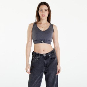 Top Calvin Klein Jeans Label Washed Rib Crop Top Washed Black XL