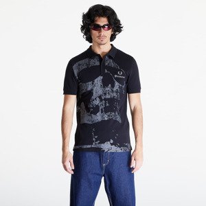 Tričko FRED PERRY x PLEASURES Skull Shirt Black L