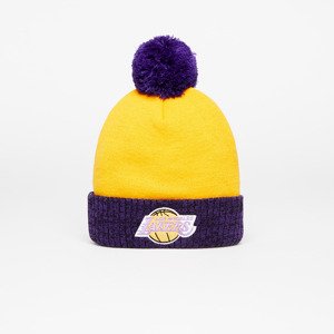 Čepice Mitchell & Ness Two Tone Pom Beanie LA Lakers White/ Purple Universal