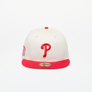 Kšiltovka New Era Philadelphia Phillies 59FIFTY Fitted Cap Ivory/ Front Door Red 7 1/8