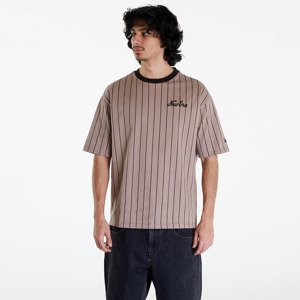 Tričko New Era Pinstripe Oversized T-Shirt UNISEX Ash Brown/ Black XL