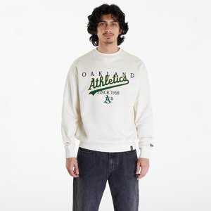Mikina New Era Oakland Athletics MLB Lifestyle Crew Neck Sweatshirt UNISEX Off White/ Dark Green S