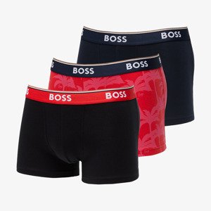 Boxerky Hugo Boss Power Design Trunk 3-Pack Black/ Navy/ Red L