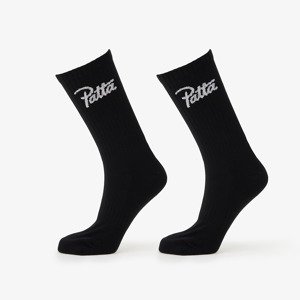 Ponožky Patta Script Logo Sport Socks 2-Pack Black 38-42