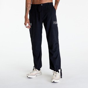 Kalhoty PLEASURES Visitor Wide Cargo Pants Black S