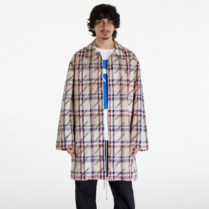 Bunda A BATHING APE Logo Check Pattern Long Coat Beige XL