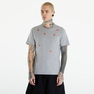 Tričko Comme des Garçons PLAY Short Sleeve Logo Print T-Shirt UNISEX Grey XL