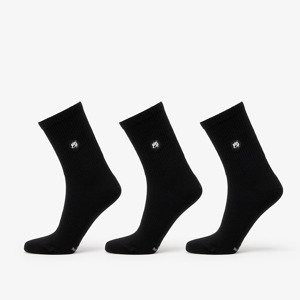 Ponožky Footshop Short Socks 3-Pack Black 39-42