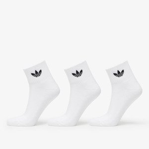 Ponožky adidas Mid Ankle Socks 3-Pack White/ White/ Black 40-42