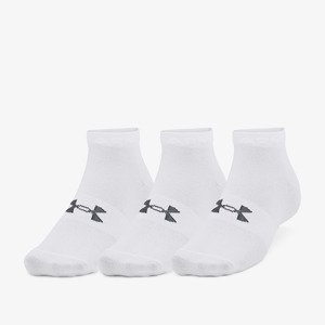 Ponožky Under Armour ESSential Low Cut 3Pk White/ White/ Pitch Gray XL