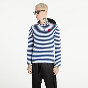 Tričko Comme des Garçons PLAY Long Sleeve Tee Navy/ White M