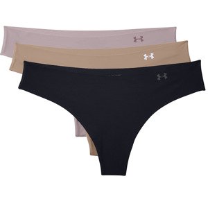 Kalhotky Under Armour PS Thong 3-Pack Black/ Beige/ Graphite M