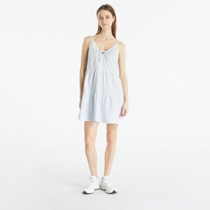 Šaty Tommy Jeans Poplin Tiered Strappy Dress Shimmering Blue M