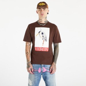 Tričko HERON PRESTON Heron Bird Painted Short Sleeve Tee Brown/ Red L