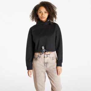 Mikina Calvin Klein Jeans Cropped Logo Tape Sweatshirt Black S