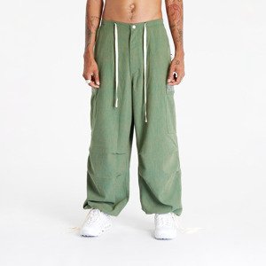 Kalhoty PLEASURES Visitor Wide Fit Cargo Pants Green 36
