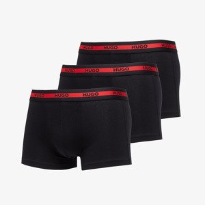 Boxerky Hugo Boss Logo-Waistband Stretch Trunks 3-Pack Black M