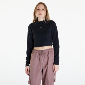 Top Nike Sportswear Phoenix Plush Women's Long-Sleeve Crop Top Black/ Sail M