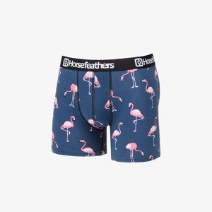Boxerky Horsefeathers Sidney Boxer Shorts Blue/ Flamingos Print L