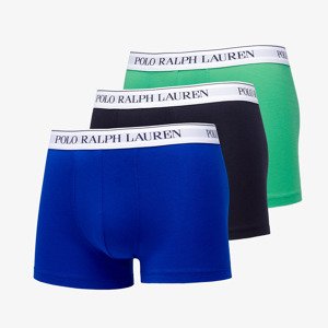 Boxerky Ralph Lauren Stretch Cotton Classic Trunk 3-Pack Dark Navy/ Green/ Game Royal L