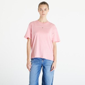 Tričko Tommy Jeans Relaxed New Linear Short Sleeve Tee Tickled Pink M