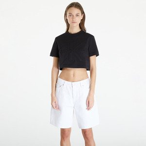 Tričko Calvin Klein Jeans Premium Monologo Cropped T-Shirt Black S