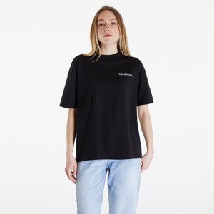 Tričko Calvin Klein Jeans Embroidered Slogan Back Tee Black M