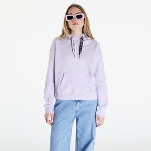 Mikina Tommy Jeans Boxy Logo Drawcord Hoodie Lavender Flower M
