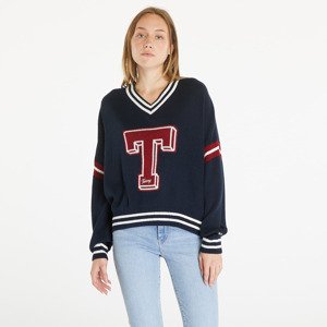 Svetr Tommy Jeans Letterman Sweater Blue S