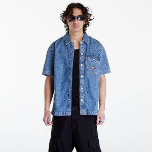 Košile Tommy Jeans Denim Short Sleeve Overshirt Mid Indigo L
