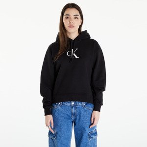 Mikina Calvin Klein Jeans Satin Hoodie Black M