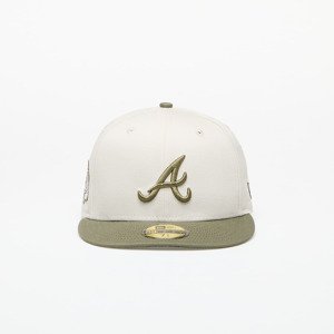 Kšiltovka New Era Atlanta Braves MLB White Crown 59FIFTY Fitted Cap Ivory/ New Olive 7 1/2