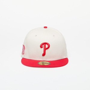 Kšiltovka New Era Philadelphia Phillies 59FIFTY Fitted Cap Ivory/ Front Door Red 7 3/8