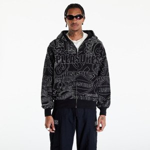 Mikina PLEASURES Signal Zip Up Hoodie Black M