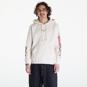 Mikina Alpha Industries Dragon EMB Hoody Jet Stream White XL