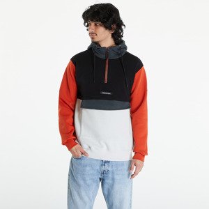 Mikina Horsefeathers Milo Sweatshirt Black/ Orange Rust XL