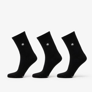 Ponožky Footshop Short Socks 3-Pack Black 43-46