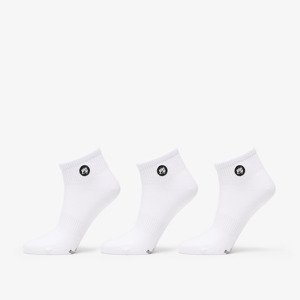 Ponožky Footshop Ankle Socks 3-Pack White 36-38