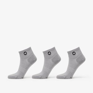 Ponožky Footshop Ankle Socks 3-Pack Grey 43-46
