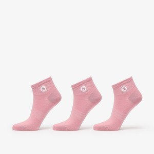 Ponožky Footshop Ankle Socks 3-Pack Pink 36-38