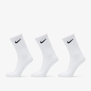Nike Everyday Lightweight Training Crew Socks 3-Pack White/ Black XL
