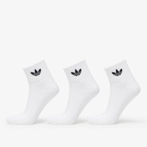 Ponožky adidas Mid Ankle Socks 3-Pack White/ White/ Black 43-45