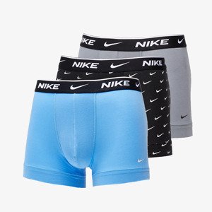 Boxerky Nike Dri-FIT Trunk 3-Pack Swoosh Print/ Grey/ University Blue L