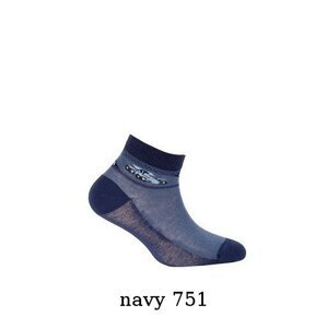 Gatta Cottoline jarní-letní vzorované G24.N59 2-6 let Chlapecké ponožky 21-23 navyblue