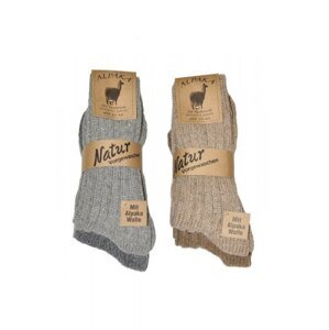 Wik Alpaka Wolle 20900 A'2 Pánské ponožky 43-46 šedá-grafitová
