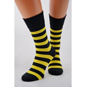 Regina Socks Bamboo 7141 pánské ponožky 39-42 černá-chrpová