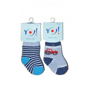 YO! SKF Baby Boys Frotte 0-9 m Ponožky 0-3 miesiące mix barva-mix vzor
