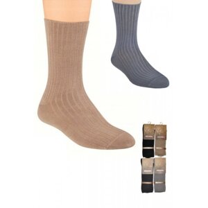 Steven 006 Pánské bambusové ponožky 44/46 béžová