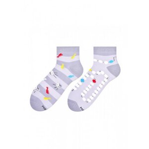 More 035 Asymetrické pánské ponožky 43-46 grafitová (tmavě šedá)